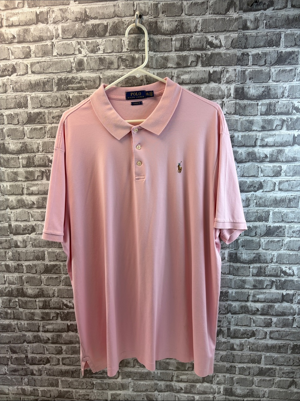 POLO Ralph Lauren Classic Fit Pink Polo - Picture 2 of 4